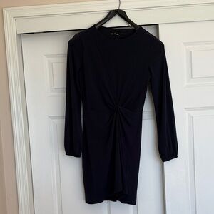 Zara Navy Long Sleeve Dress